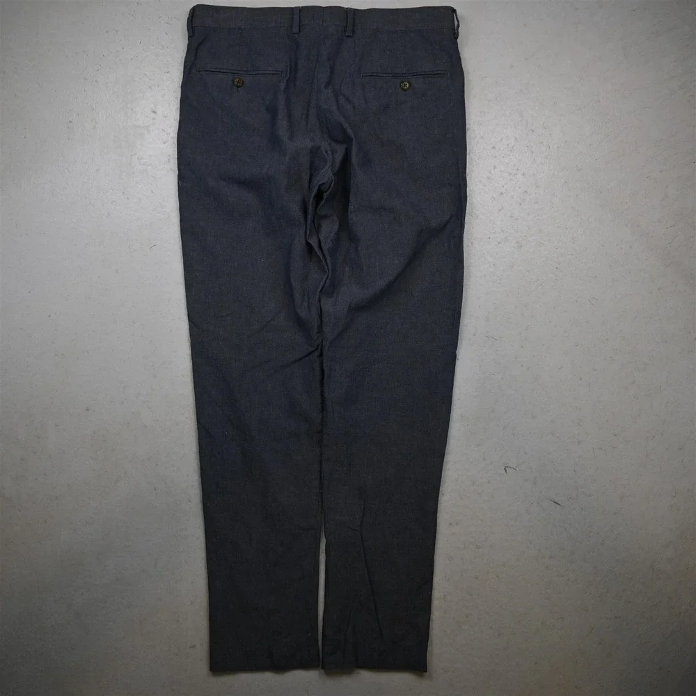 JCrew 31x32 Blue Linen Chambray AU429 Ludlow Slim Mens Pants